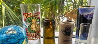 Molly Goodhead's shot glass collection